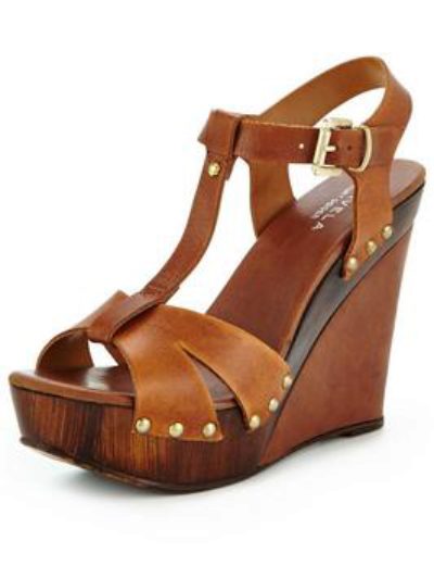 Carvela Katey Wooden Wedge - Tan